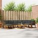 vidaXL - Salon d'angle - Acacia bois - Naturel et anthracite