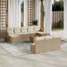 Prolenta Maison Exclusive - Tuinset voor in de tuin, bestaande uit 11 delen, met kussens, beige, van polyrotan