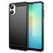 Samsung Coque Samsung Galaxy A06 5G en TPU Brossé - Fibre de Carbone - Noire
