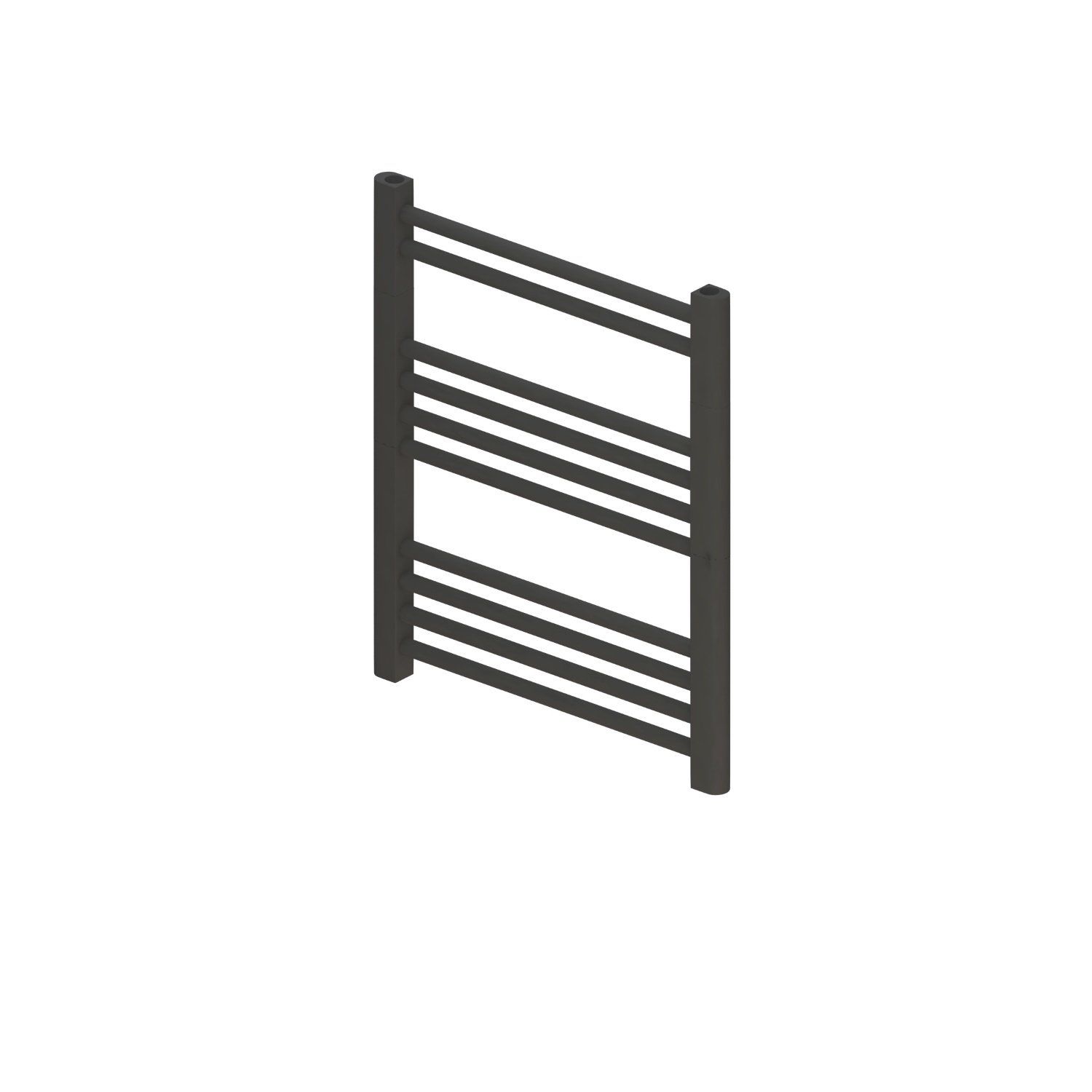 BWS Designradiator boss & wessing vertico multirail 60x40 cm antraciet zij-onderaansluiting