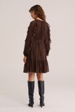 WE Fashion Dames jurk met structuur en ruches