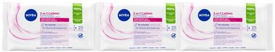 NIVEA Reinigingsdoekjes Droge Huid - 3 x 25 stuks