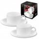 Wilmax Porseleinen Koffie Kopjes met Schotel Set (2 stuks, 160ml)