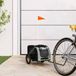 Maison Exclusive - Remorque à vélo pour chien, gris et noir. Fabriqué en tissu Oxford et métal