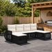 Maison Exclusive - Salon de jardin, 6 pièces, 6 places, noir et crème