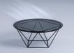 M2 Kollektion Nairo Salontafel Glas Ø70 cm