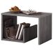 BAKAJI Salontafel met tijdschriftenplank, modern design, 59 x 36 x 38 cm, grijs