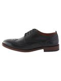Next - Heren - Leren brogues met contrasterende zool en brede pasvorm - Zwart