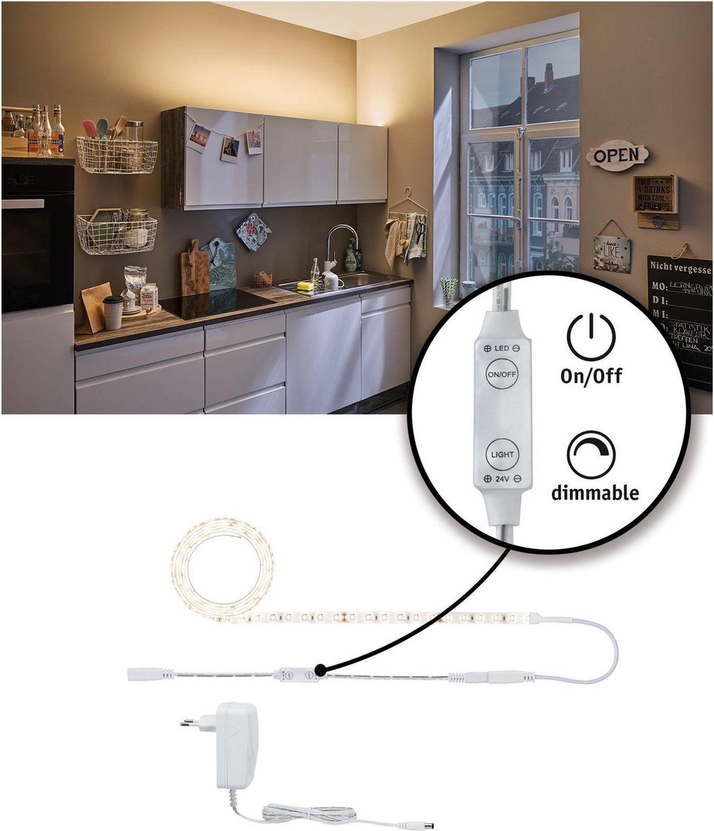 Paulmann SimpLED Power LED Strip Warm wit 1.5m - 17W - Wit