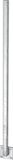 Alberts 700225 universele paal | direct tegen plaat gelast | om vast te schroeven | lengte 1150 mm | paal 30 x 30 mm