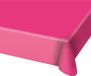 Folat 2x stuks tafelkleed van fuchsia roze plastic 130 x 180 cm
