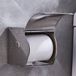 Merkloos Decopatent Toiletrolhouder Rvs - Toiletrolhouder met telefoonhouder / plankje - Toilet / WC papier rolhouder met klep - wandmodel