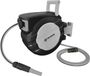 Fieldmann Enrouleur de tuyau d'arrosage automatique FZH 1235, longueur de tuyau de 30 mètres, pression de service de 8 bar, compatible avec les raccords BSP 1/2'' et 3/4''