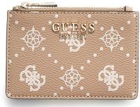 GUESS Carrie Logo SLG Credit Card Case Biscotti Logo beige