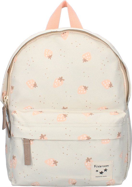 Kidzroom Paris Picture This Rugzak Meisje - Beige - Aardbei - 5.7L