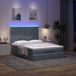 Prolenta Maison Exclusive - Ottoman bedframe met matrassen, donkergrijs, 140x200 cm, fluweel