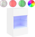 vidaXL Tv-meubel met LED-verlichting 40x30x60,5 cm wit