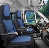 Bremer Sitzbezüge Malibu Premium Camper stoelhoezen Schwarz/Blau (2 losse stoelen)