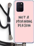 Case Company® - Samsung Galaxy Note 10 Lite Hoesje met Koord - Morning person - Zwart Koord - Back Cover