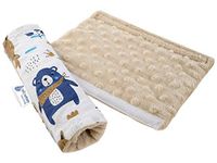 Medi Partners Autogordelbeschermer 17x22cm Baby 100% Katoen Minky Dubbelzijdig Sportwagen Wrijvingspunten
