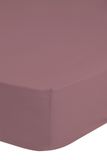 Muller Textiles HIP Hoeslaken Effen Kleur Lits Jumeaux 160x200 cm Roze Katoen Satijn