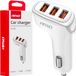 AMiO Chargeur de voiture Téléphone 3x USB-A 3.1A 12/24V Blanc