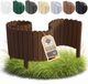 Floranica Bedrand Gazonrand Hout 40 x 100 cm Notenbruin Tuinhek Rolrand Palissade Houten hek tuinafscheiding