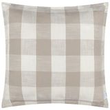 Yard Chesil Check 100% Katoen Outdoor Kussenhoes - Naturel - 50x50cm
