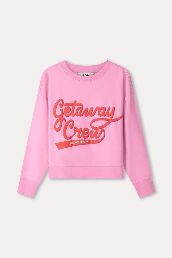 Pom Amsterdam Sweater Getaway Crew Roze