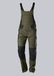 BP 1821-565-7332-30/32l stoffen mix tuinbroek stretch bretels met clipbevestigingen, 65% polyester/35% katoen, olijf/zwart, 30/32L maat