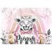 Lion Nœud Papillon Papier Peint Panoramique Enfant Avec Prénom Personnalisable - 462 cm x 320 cm