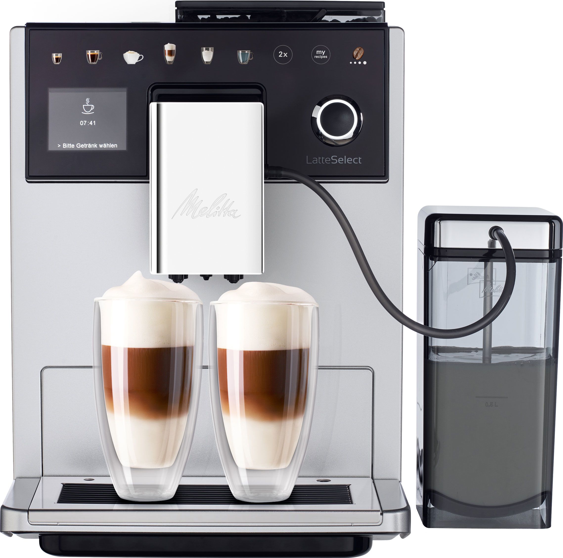 Melitta F63/0-201 Volautomatische Combi Koffiemachine - Zilver