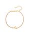 SINGULARU - Armband met enkele letter - Sterling zilveren armbanden met 18K vergulde afwerking - Damessieraden - Elegante ketting met lettermotief