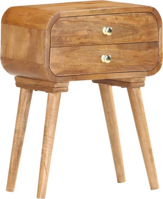 vidaXL Nachtkastje 43x30x58 cm massief mangohout