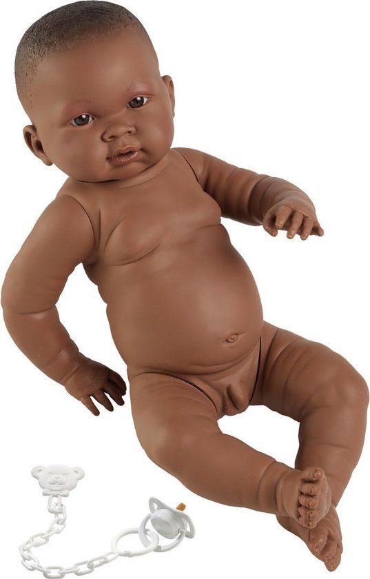 New Born Pop Baby Jongen Donker 45cm - 3+ jaar