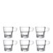 Glaskoch Leonardo Senso espressokopjes, set van 6, koffiekopjes, glas, 40 ml
