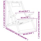 VidaXL Tuinstoel Terras Gecapitonneerde zitting Eucalyptus, Polyester Zwart - 2 stuks