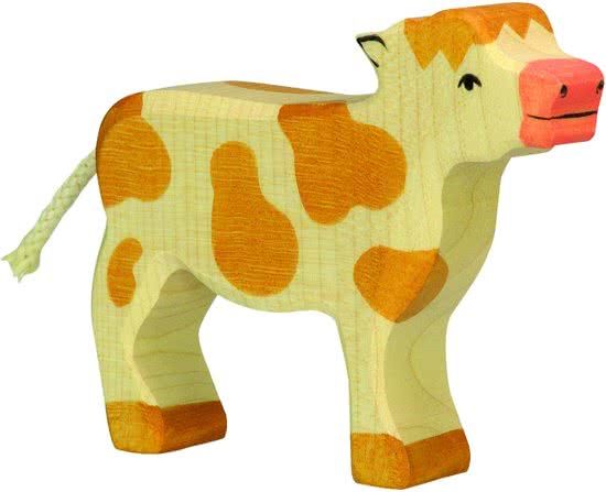 Holztiger Houten Boerderij: Staand Kalf Bruin - 4013594800129