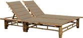 vidaXL Lit 2 personnes avec coussins bambou