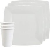 Santex Feest/Verjaardag Servies Set - Wit - Karton