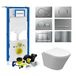 Wiesbaden Geberit UP320 Toiletset set18 Wiesbaden Vesta Junior Rimless 47 cm met Sigma drukplaat