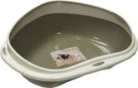 AIME AIMÉ Kattentoilette "Ecktoilette" 58x48x20.5 cm Taupe/Crème