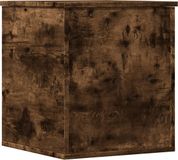 vidaXL boîte de rangement 40x42x46 cm bois de pin teinté chêne fumé