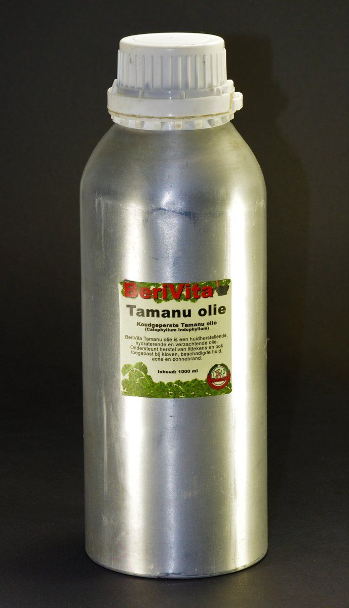 Berivita Tamanu Olie Puur & Koudgeperst Liter Huidolie 100% natuurlijk krachtig & puur