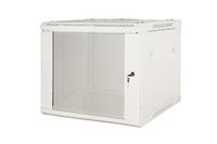 Connetto - Kast 19" 6 wandeenheden (H) 370 x (B) 600 x (D) 450 grijs gedemonteerd glazen deur