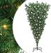 vidaXL Ondersteboven Kunstkerstboom met Bal Set Groen 210 cm PVC
