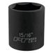 PERFORMANCE TOOL M809 1/2 Drive 15/16 6-punts slagcontactdoos voor zware auto-reparaties en onderhoud