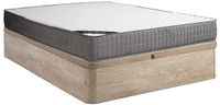 Vente-unique Set 140 x 190 cm bedbodem met opbergruimte, licht naturel + matras van schuim met vormgeheugen met 11 zones, dikte 22 cm - DANEVO van YSMÉE