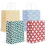 Parmedu Set papieren zakken in verschillende kleuren: 24 stuks geschenkzakjes met handgrepen in optimale grootte 25 x 20 x 10 cm