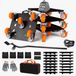 Set de rouleaux de transport pour meubles, capacité de charge de 1300 kg, 5 roues, orange
